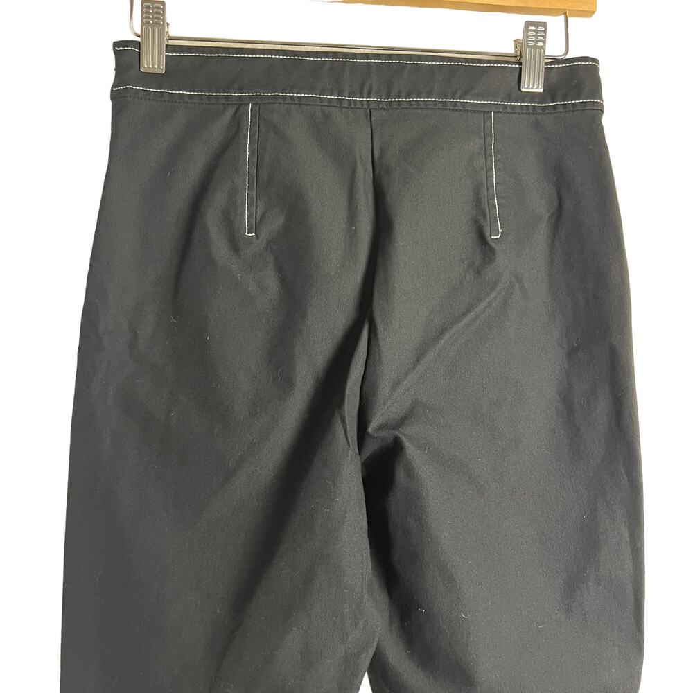 Theory Bimsa Approach Black High Waist Cropped Pants Size 4 - Picture 6 of 9